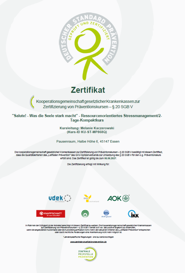ZPP-Qualifikation nach § 20 SGB V