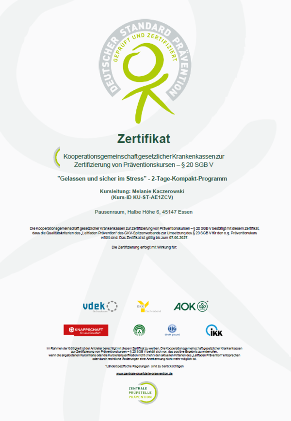 ZPP-Qualifikation nach § 20 SGB V